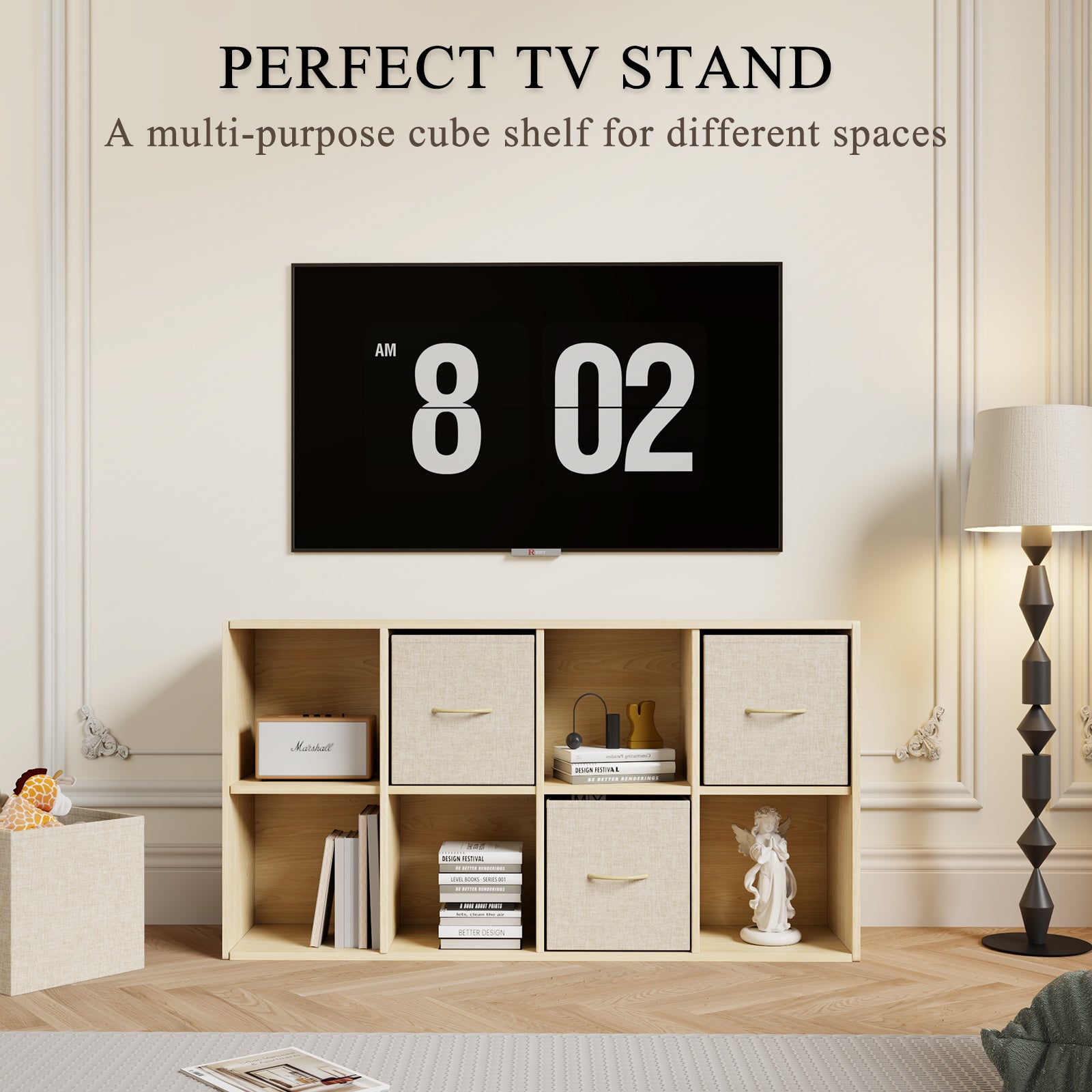 8-Cube With 4 Storage Bins & 2 Removable Backs (9605382242455)