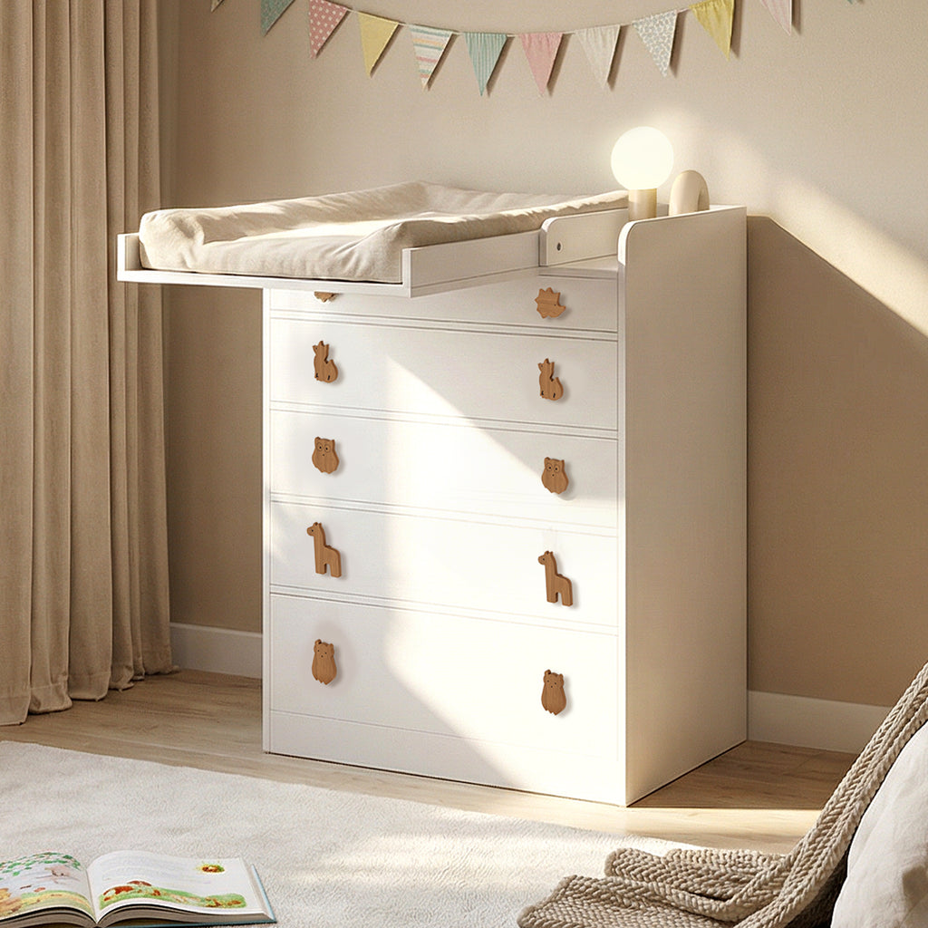 5-Drawer Changing Table with Fold-Down Top (9570901328023)