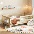 Floor Bed with Guardrail, Twin Size for Toddlers (9570720612503)
