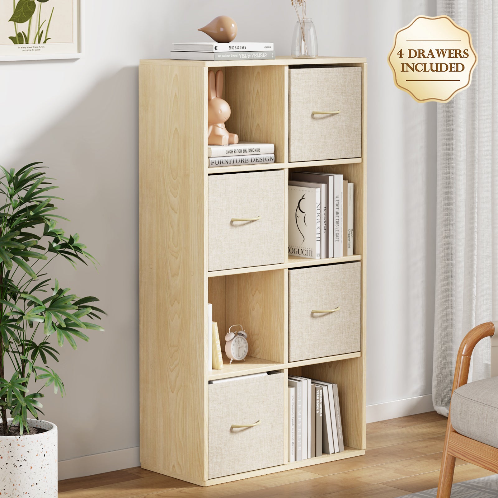 8-Cube With 4 Storage Bins & 2 Removable Backs (9605382242455)
