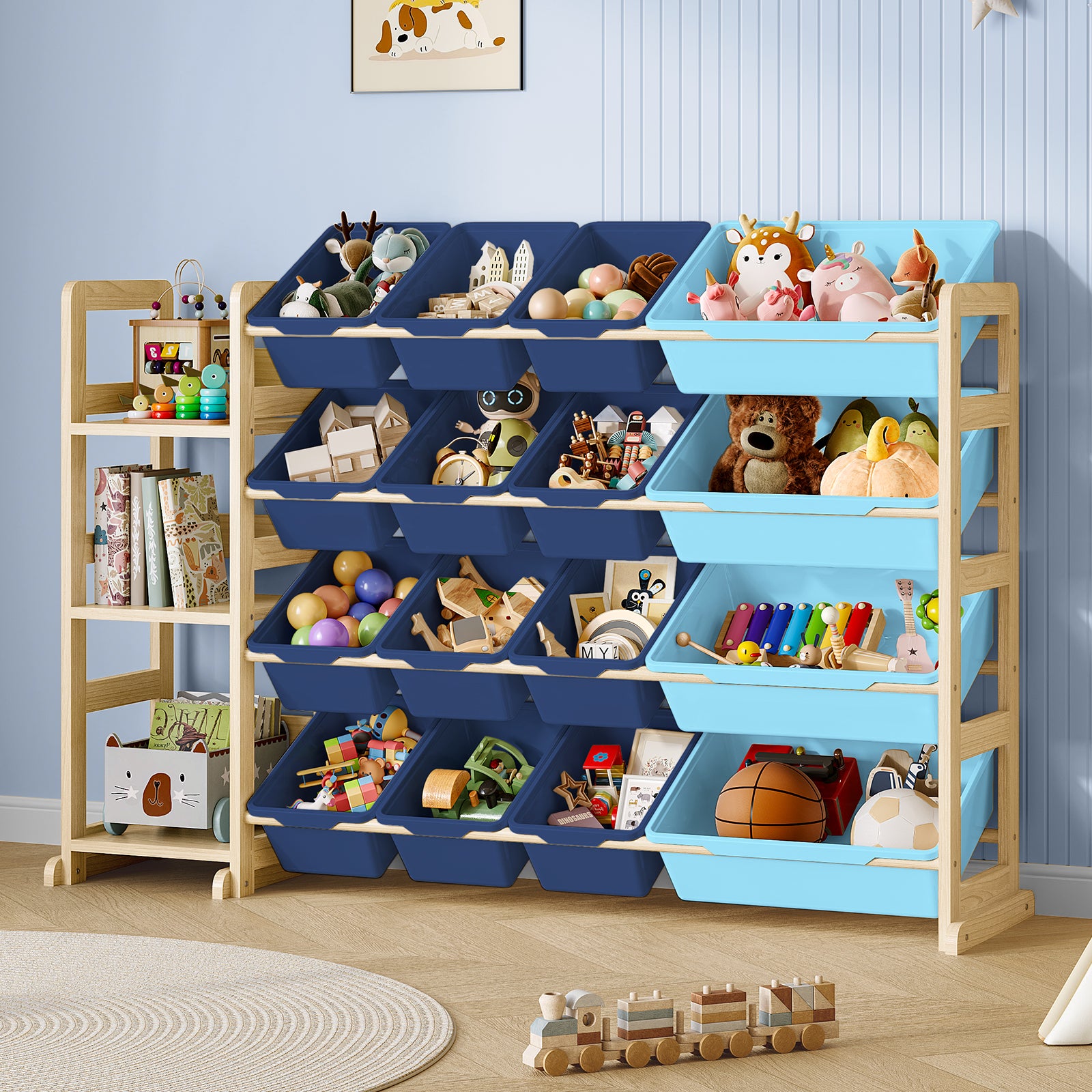 Books & Toys Organized, Solid Pine Storage Organizer (9570894184599)