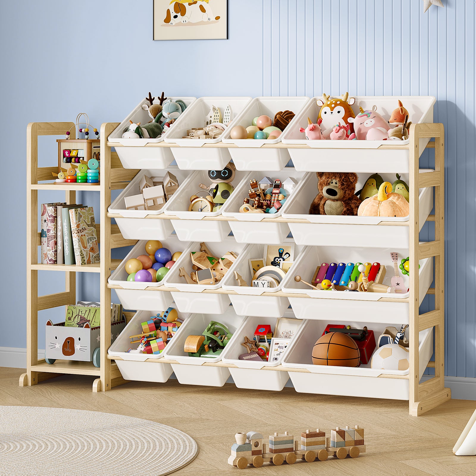 Books & Toys Organized, Solid Pine Storage Organizer (9570894184599)