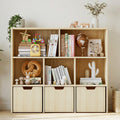 Toy Storage Organizer with 3 Rolling Drawers and 5 Storage Cubes (9615061876887)