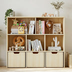 Toy Storage Organizer with 3 Rolling Drawers and 5 Storage Cubes (9615061876887)