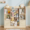 3-in-1 Kids Bookshelf with 2 Drawers & Plush Toy Storage (9570727559319)