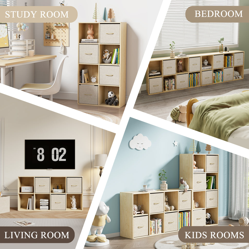 8-Cube With 4 Storage Bins & 2 Removable Backs (9605382242455)