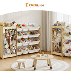 Natural Pine Kid’s Toy cabinet – Safe, Fun, Space-Saving Storage (9605429723287)