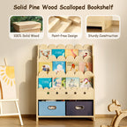 Bookcase with Toy Drawers – Scalloped Front-Facing Display (9605405442199)