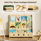 Bookcase with Toy Drawers – Scalloped Front-Facing Display (9605405442199)