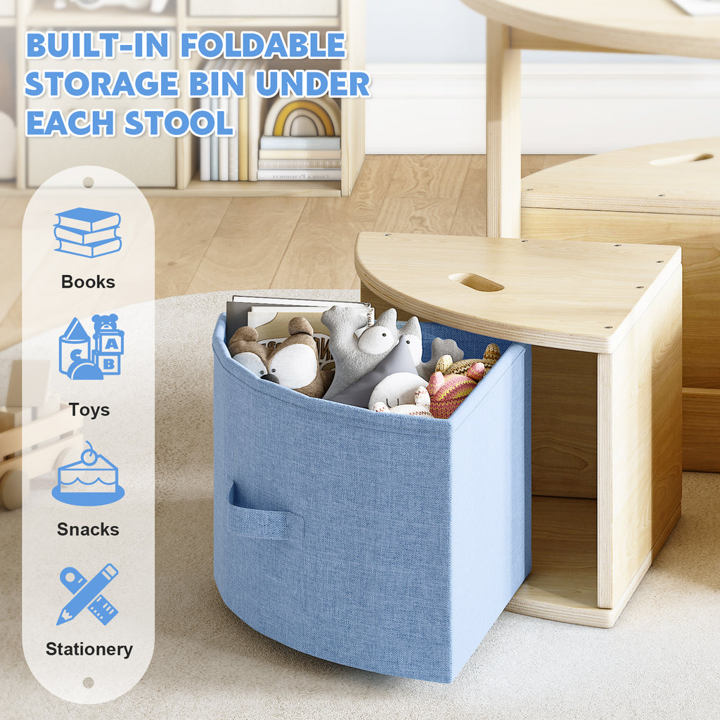 Round Kids Table and 4 Chairs Set (9617830117527)