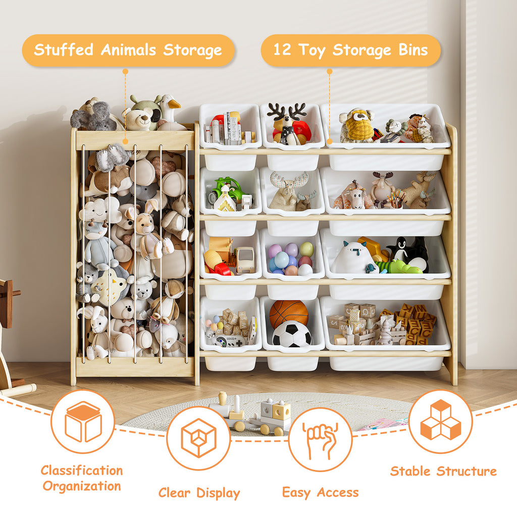 Natural Pine Kid’s Toy cabinet – Safe, Fun, Space-Saving Storage (9605429723287)