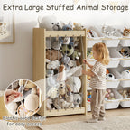 3-in-1 Kids Wooden Storage Bookshelf with 12 Bins (9615053619351)