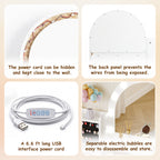 Kids Vanity Table Set with Lighted Mirror, Stool & Storage (9747499516055)