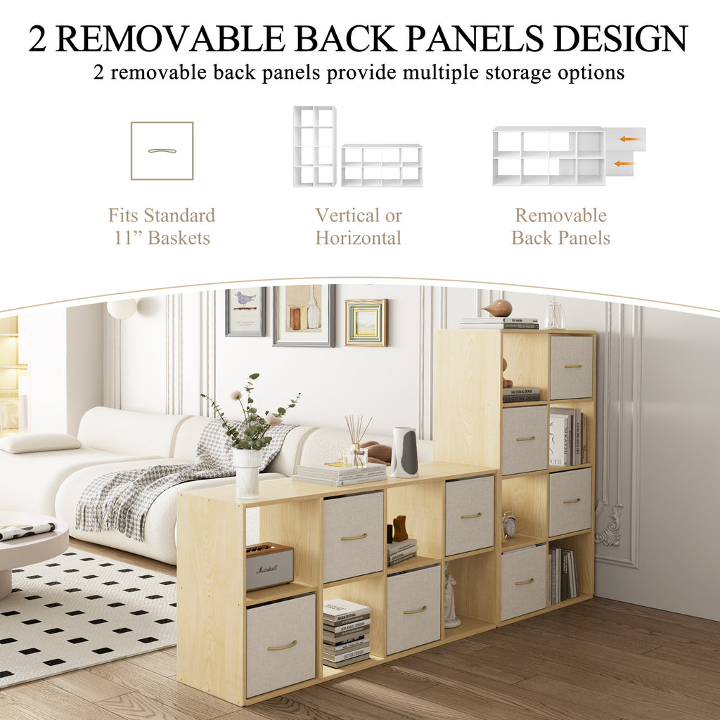 8-Cube With 4 Storage Bins & 2 Removable Backs (9605382242455)