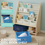 2-in-1 Children's Bookcase with 2 Toy Drawers (9605416190103)