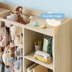 3-in-1 Kids Bookshelf with 2 Drawers & Plush Toy Storage (9570727559319)