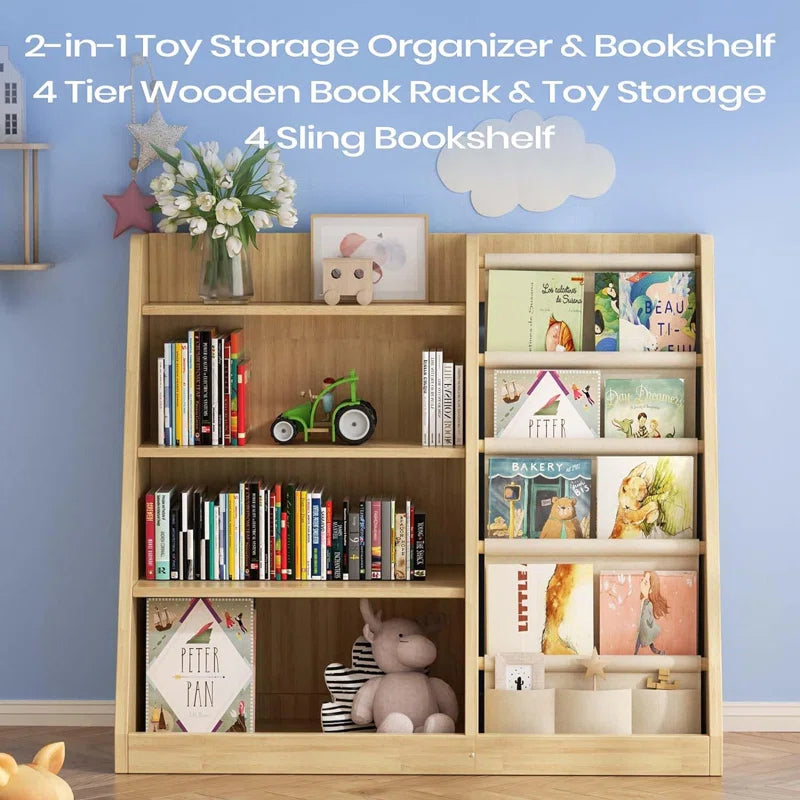 Kids' Bookshelf with Storage Cabinet & Book Display (9576871198871)