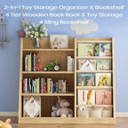 Kids' Bookshelf with Storage Cabinet & Book Display (9576871198871)