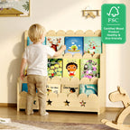 Bookcase with Toy Drawers – Scalloped Front-Facing Display (9605405442199)