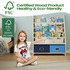 2-in-1 Children's Bookcase with 2 Toy Drawers (9605416190103)