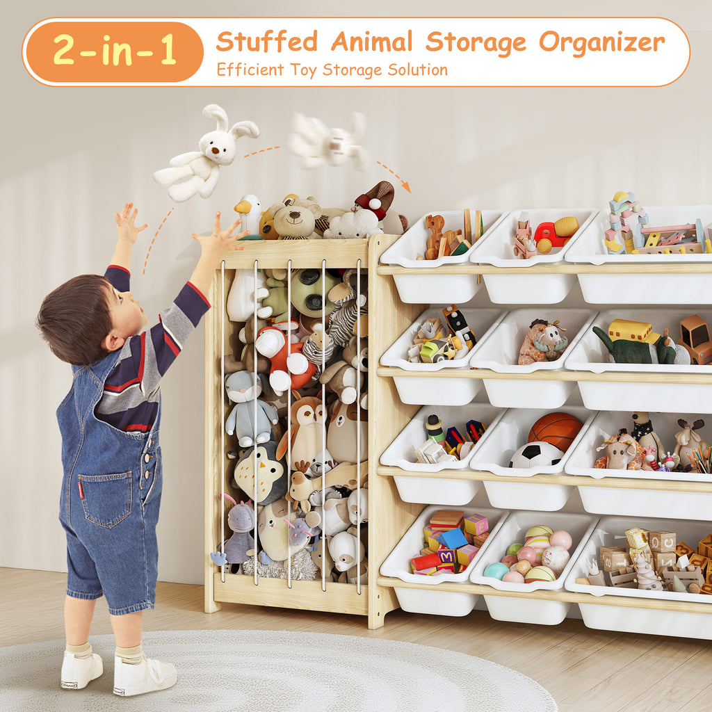 Natural Pine Kid’s Toy cabinet – Safe, Fun, Space-Saving Storage (9605429723287)