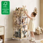 2-in-1 Stuffed Animal Storage with Cube Base & Elastic Rope with wheel (9620398899351)