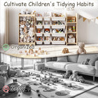3-in-1 Kids Wooden Storage Bookshelf with 12 Bins (9615053619351)