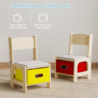 Kids table with blackboard, chairs, and storage drawer. (9570942648471)