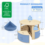 Round Kids Table and 4 Chairs Set (9617830117527)
