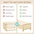Floor Bed with Guardrail, Twin Size for Toddlers (9570720612503)