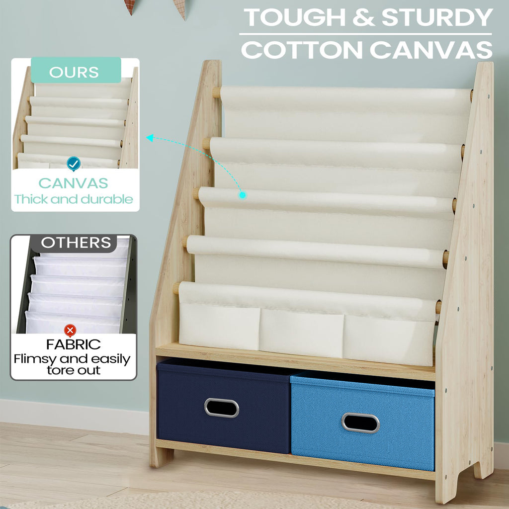 2-in-1 Children's Bookcase with 2 Toy Drawers (9605416190103)
