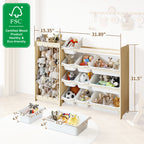 Natural Pine Kid’s Toy cabinet – Safe, Fun, Space-Saving Storage (9605429723287)