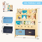 Bookcase with Toy Drawers – Scalloped Front-Facing Display (9605405442199)