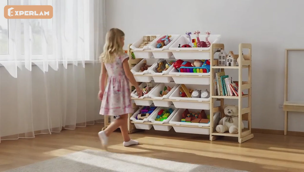 Toy Organizers and Storage with Bookshelf