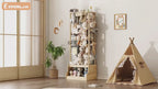 2-in-1 Stuffed Animal Storage with Cube Base & Elastic Rope