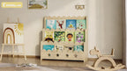 Bookcase with Toy Drawers – Scalloped Front-Facing Display